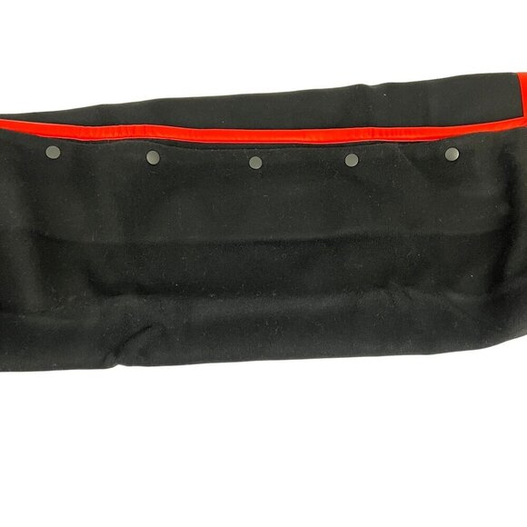 New Vtg Ralph Lauren European Sham Wool Leather Black Red 80s Classic 2 Flaw - Picture 6 of 15